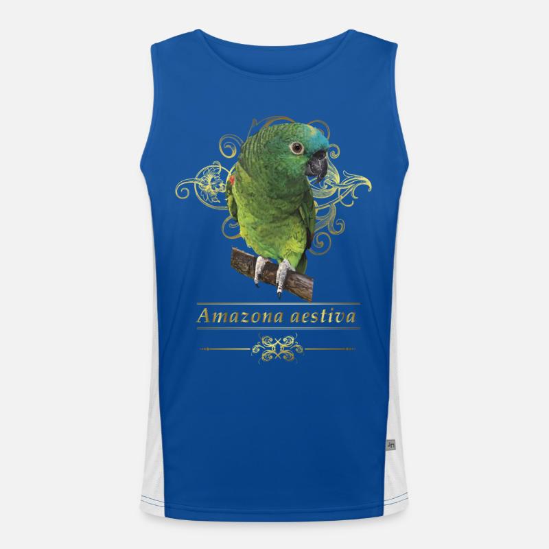 The blue-fronted amazon - Men's Functional Contrast Tank Top  - royal/white