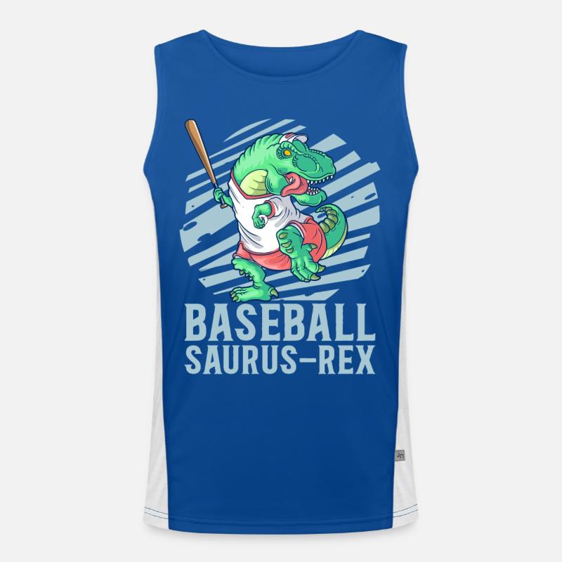 Joueur de baseball Baseball Saurus Dinosaur T-Rex Débardeur respirant contrasté Homme 