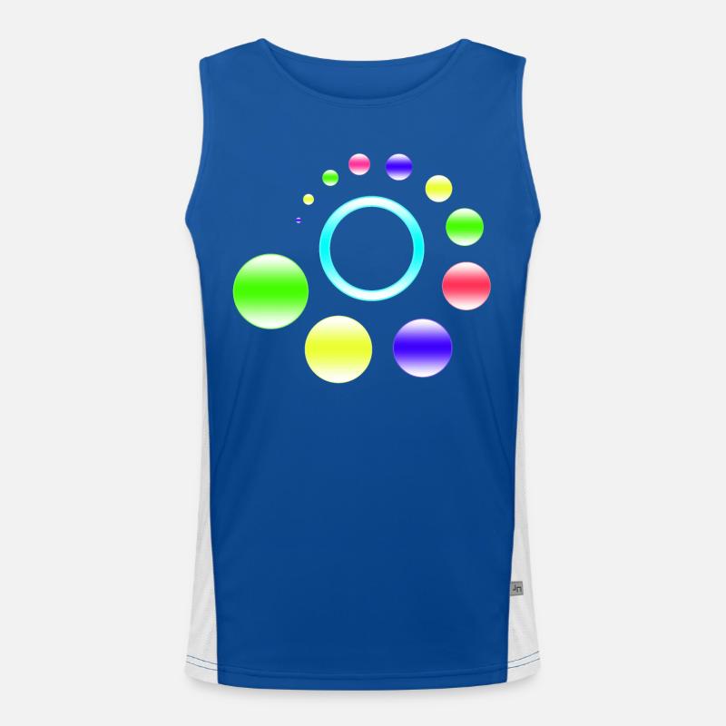 Neon Orbit Ringburst Men's Functional Contrast Tank Top 