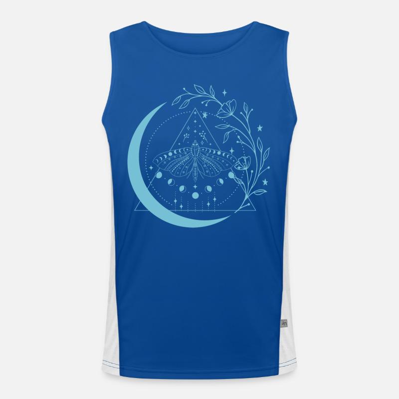 Fleurs de lune de mite Débardeur respirant contrasté Homme 
