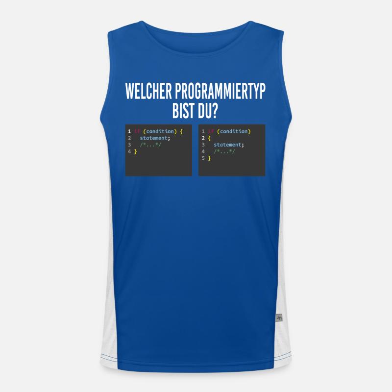 Welcher Programmiertyp bist du? Funktionelles Kontrast-Tank Top für Männer 