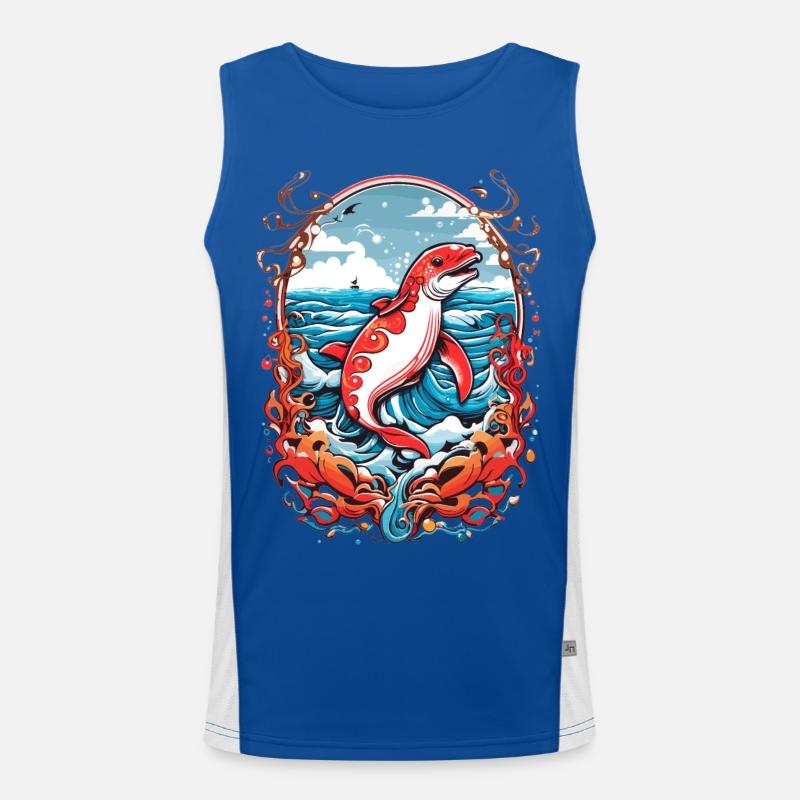 Meeresbewohner Funktionelles Kontrast-Tank Top für Männer 