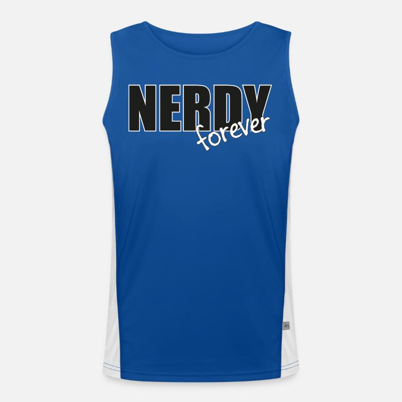 NERDY forever - Logo Noir/Blanc Débardeur respirant contrasté Homme 