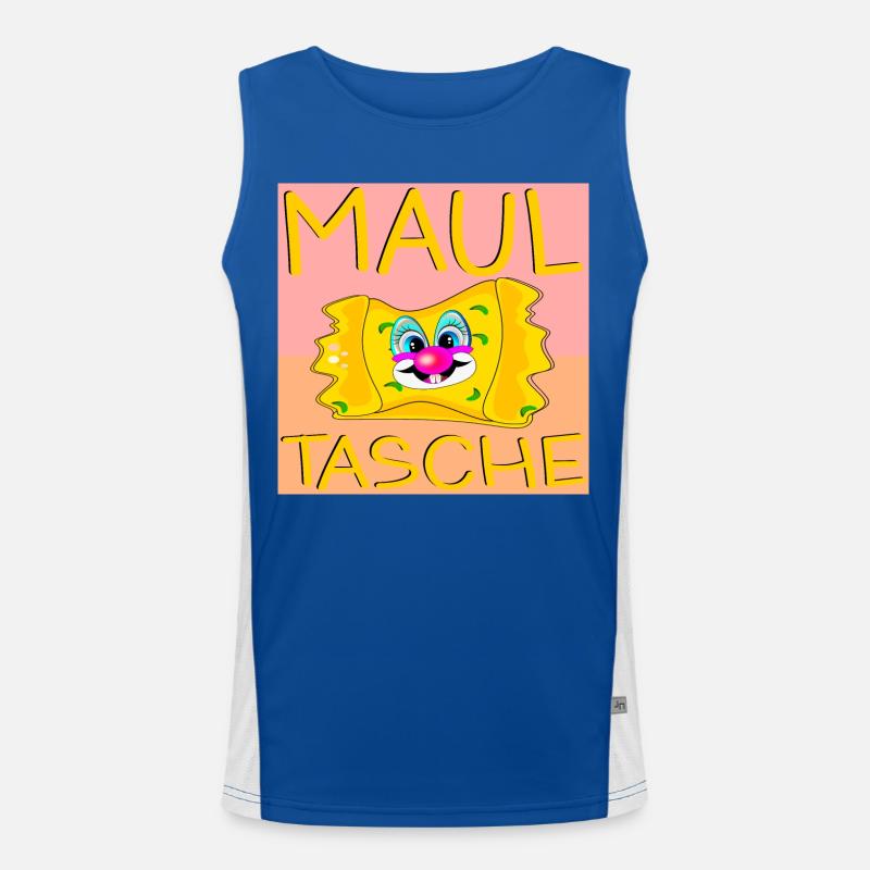 Maultaschen Clown Funktionelles Kontrast-Tank Top für Männer 