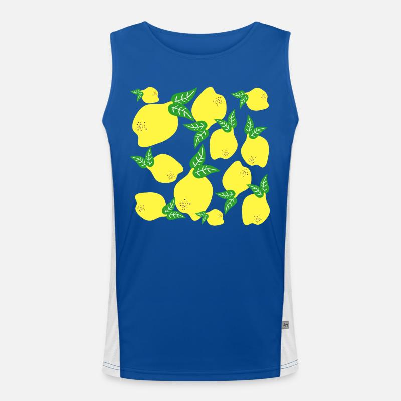 Motif citron Débardeur respirant contrasté Homme 