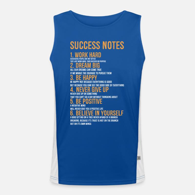 Success Notes - Men's Functional Contrast Tank Top  - royal/white