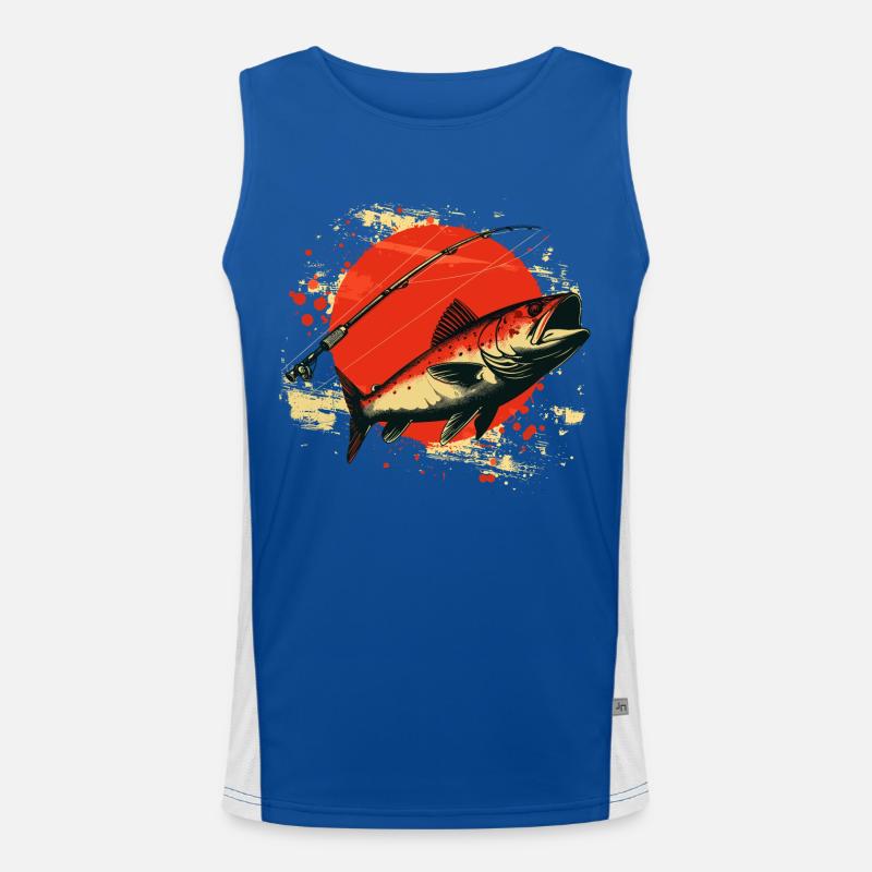 Graphique de pêche Débardeur respirant contrasté Homme 