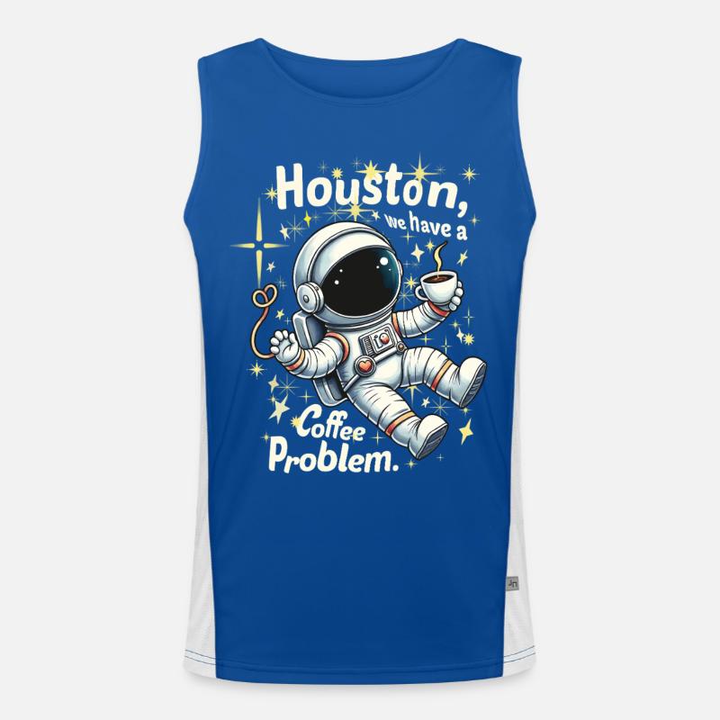 Coffee, Kaffee - lustiger Spruch Funktionelles Kontrast-Tank Top für Männer 