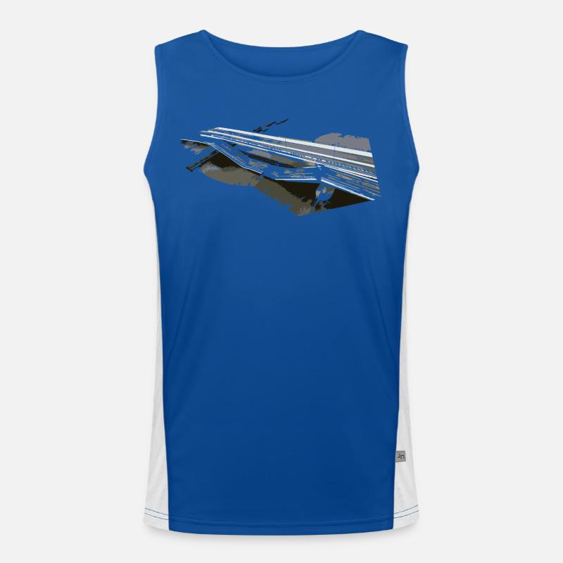 Bridge collapse Men's Functional Contrast Tank Top 