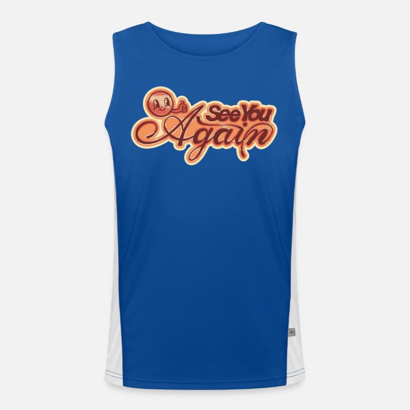 See you Again lettering Men's Functional Contrast Tank Top 