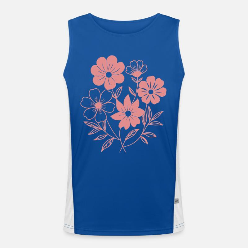 Fleurs - Printemps - Été - Dire Débardeur respirant contrasté Homme 