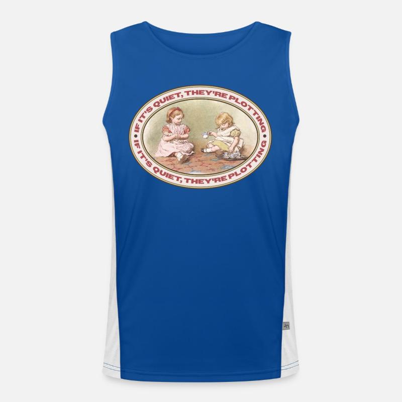 Quand c’est calme, ça devient dangereux Débardeur respirant contrasté Homme 