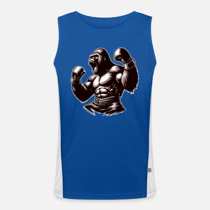 Gorille Boxer Fighter Boxing Roars Cadeau Débardeur respirant contrasté Homme 