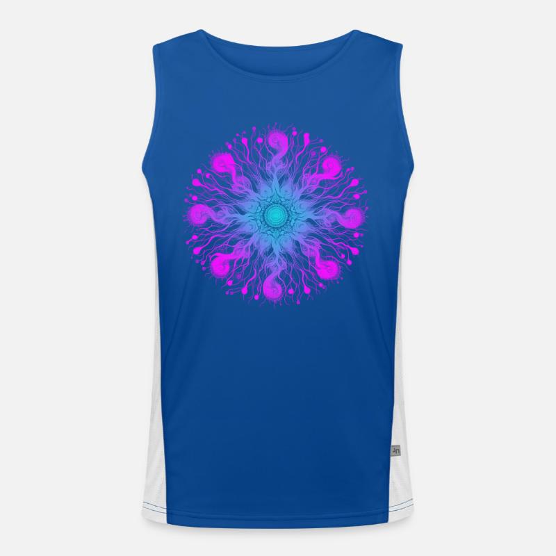 Psyche Mandala Funktionelles Kontrast-Tank Top für Männer 