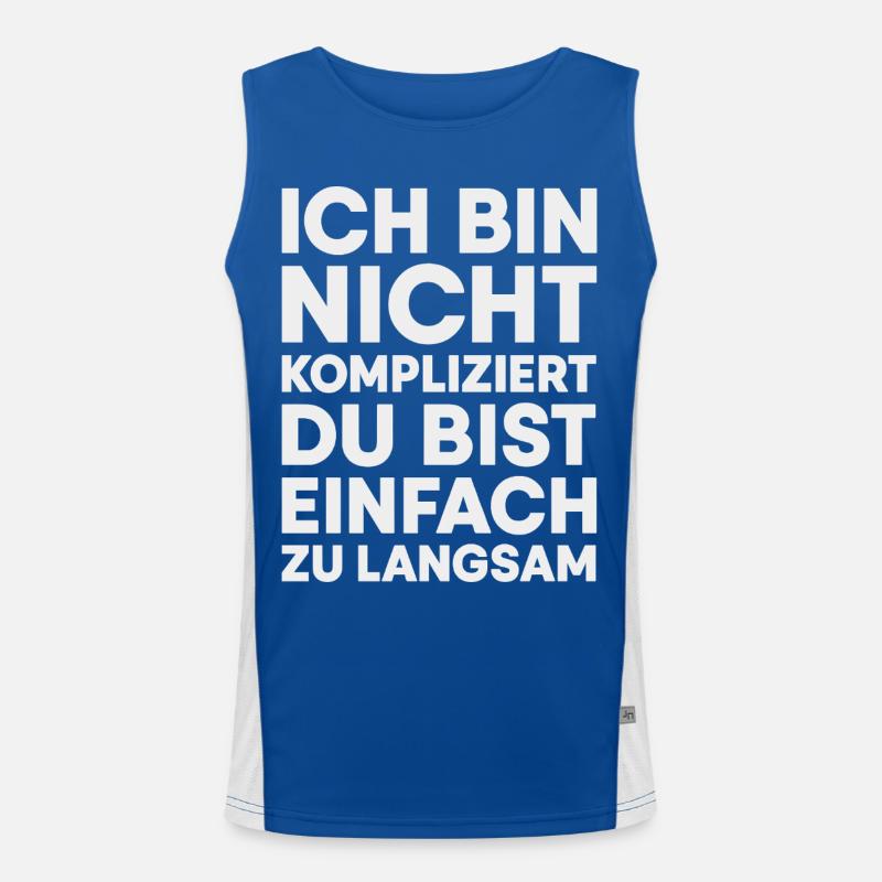 Ich bin nicht kompliziert Funktionelles Kontrast-Tank Top für Männer 