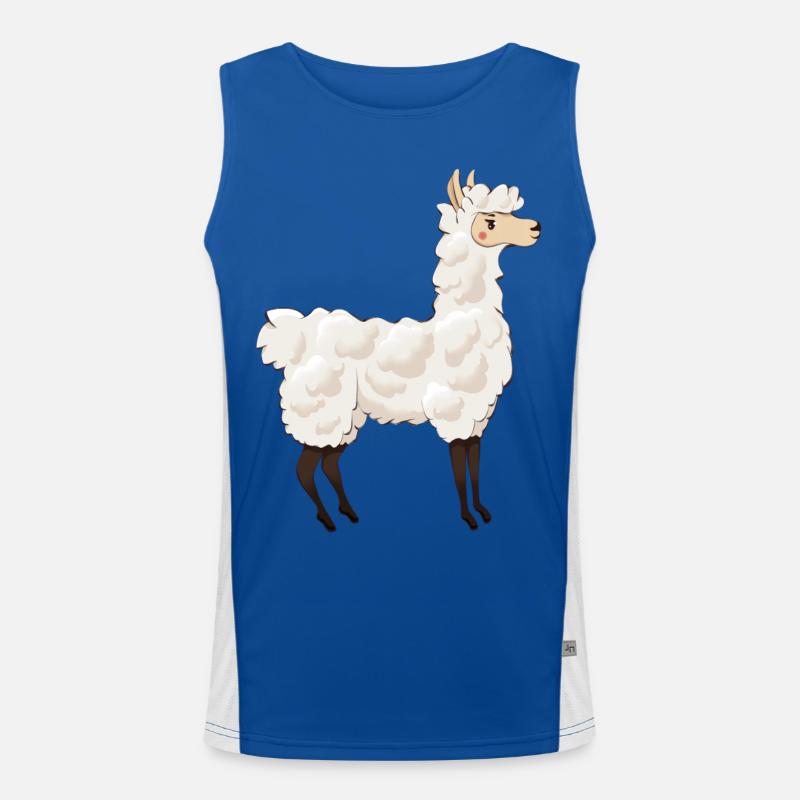 Llama Funktionelles Kontrast-Tank Top für Männer 