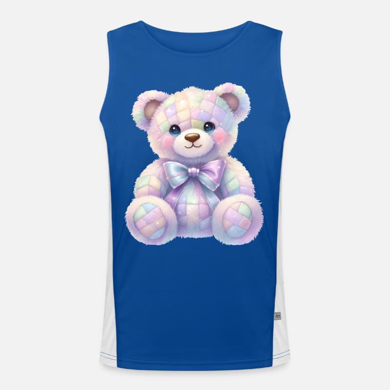 Kokette Glitzerbär 🧸 Funktionelles Kontrast-Tank Top für Männer 