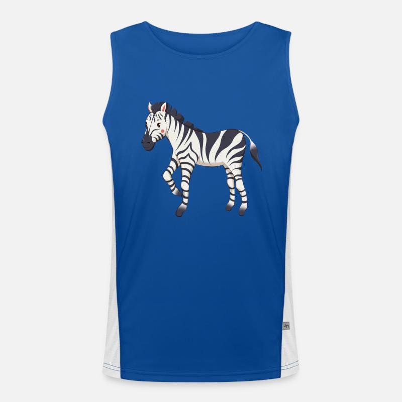 Zebra Funktionelles Kontrast-Tank Top für Männer 