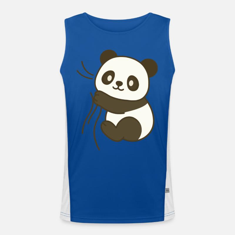 Panda Cuddly Men's Functional Contrast Tank Top 