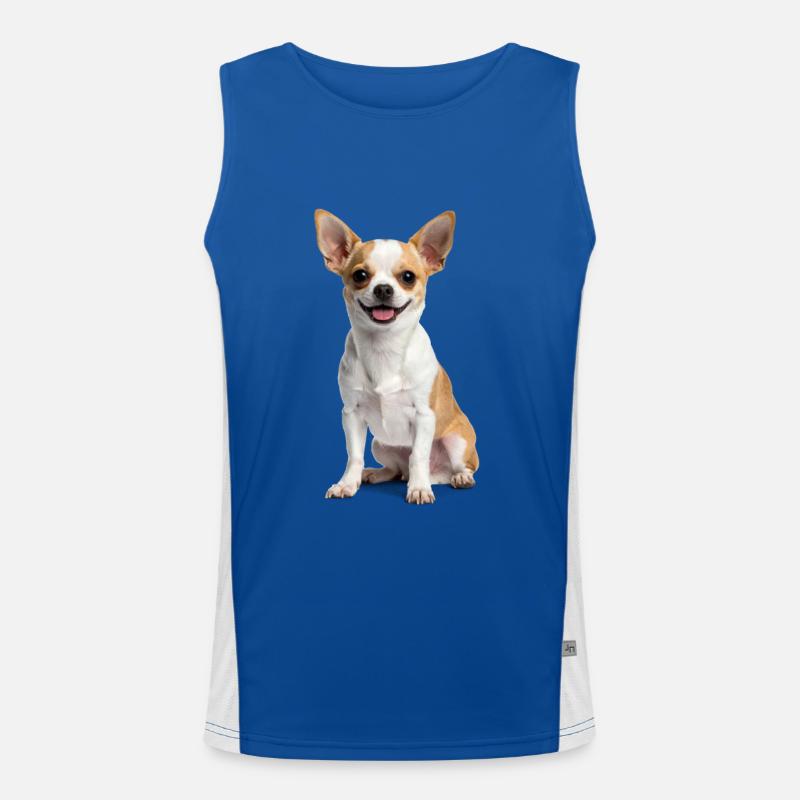 Süßer Chihuahua – Klein, frech & voller Herz! Funktionelles Kontrast-Tank Top für Männer 