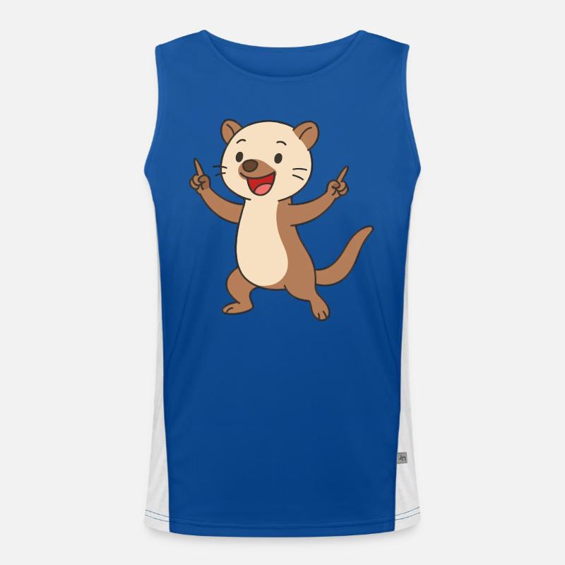 Dancing marten dwarf Men's Functional Contrast Tank Top 