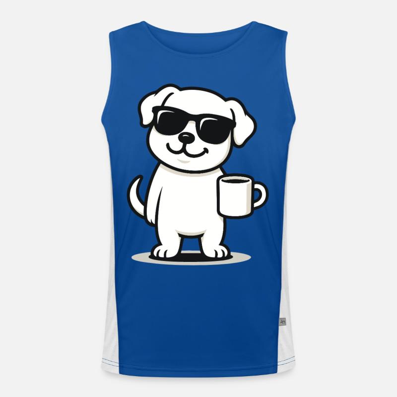 Coffee Pup Men's Functional Contrast Tank Top 