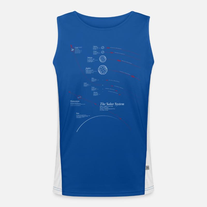 Solar System Infographic Men's Functional Contrast Tank Top 