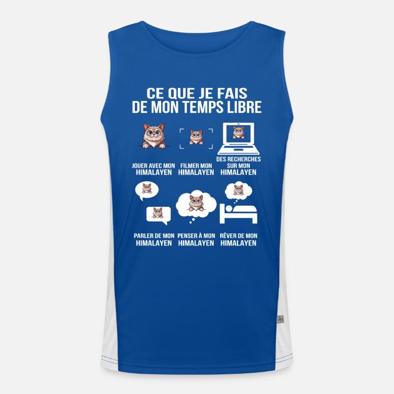 Was ich mit meiner Freizeit im Himalaya mache Funktionelles Kontrast-Tank Top für Männer 