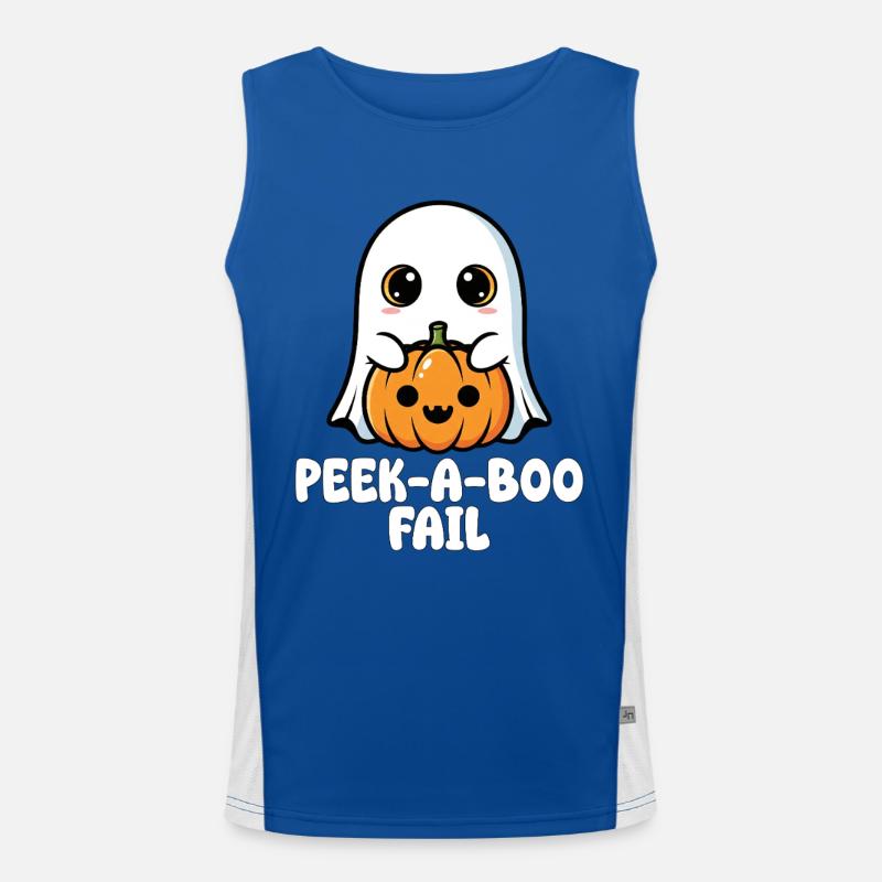 PEEK-A-BOO FAIL - GHOST HALLOWEEN Funktionelles Kontrast-Tank Top für Männer 