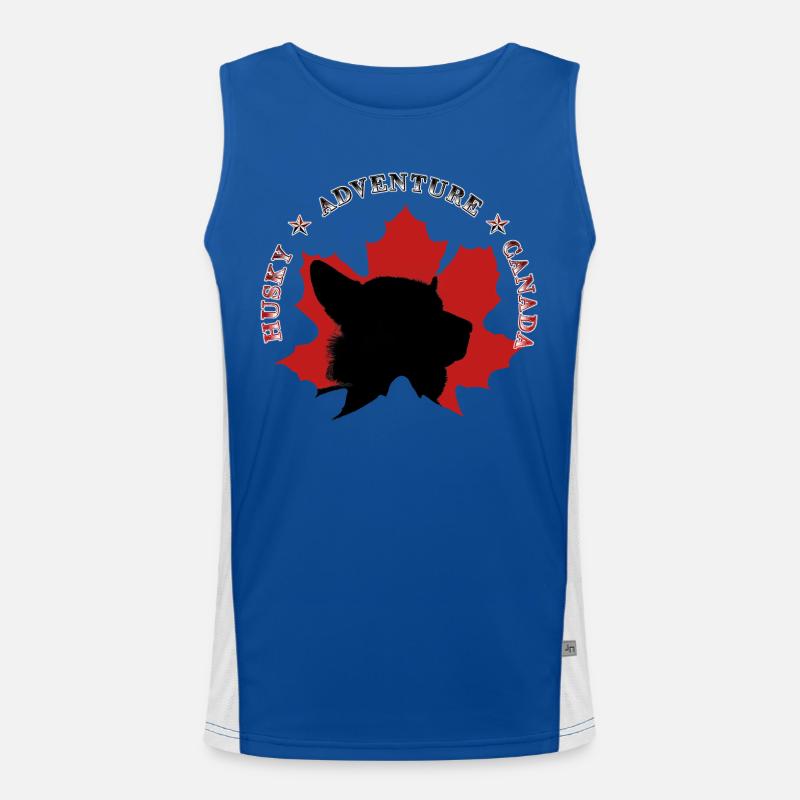 Adventure dogs on Maple Leaf Canada Men's Functional Contrast Tank Top 