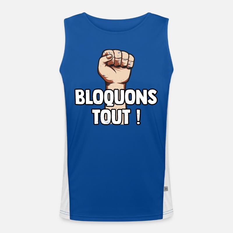 Let's Block Everything! September 10th Blockade Movement Men's Functional Contrast Tank Top 