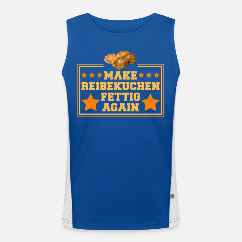 Potato pancakes funny - Men's Functional Contrast Tank Top  - royal/white