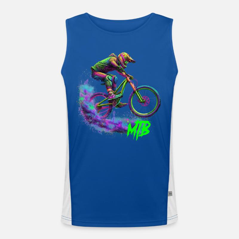 Neon-MTB-Biker Funktionelles Kontrast-Tank Top für Männer 