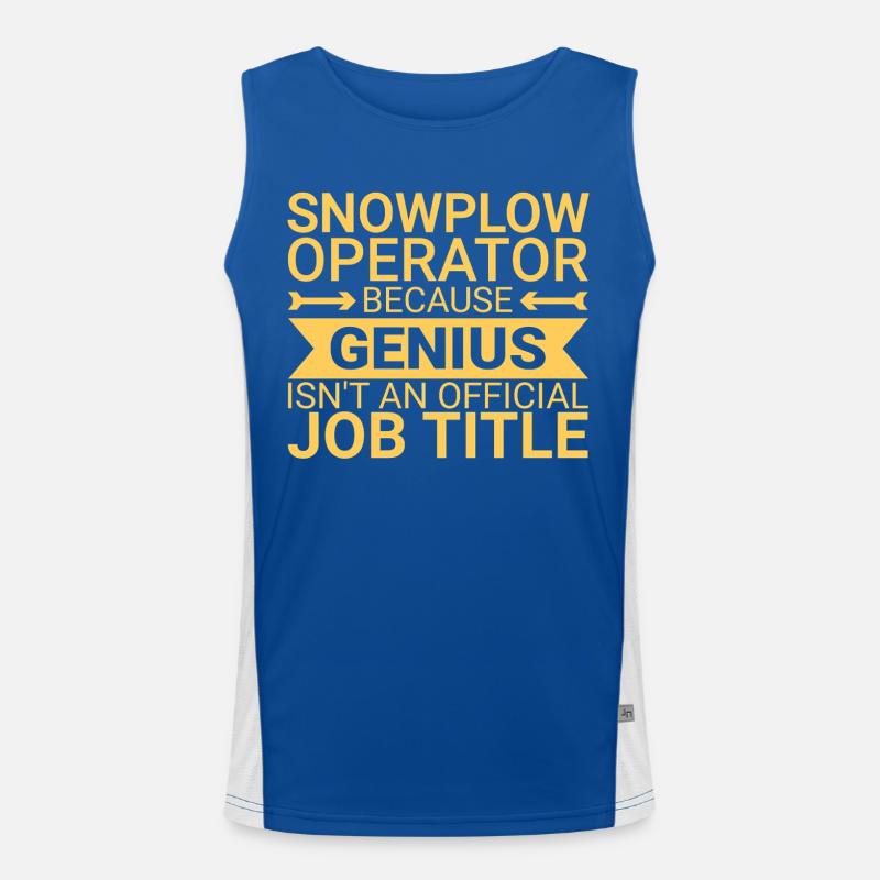 Snowplow Operator Genius Schneepflugfahrer Funktionelles Kontrast-Tank Top für Männer 