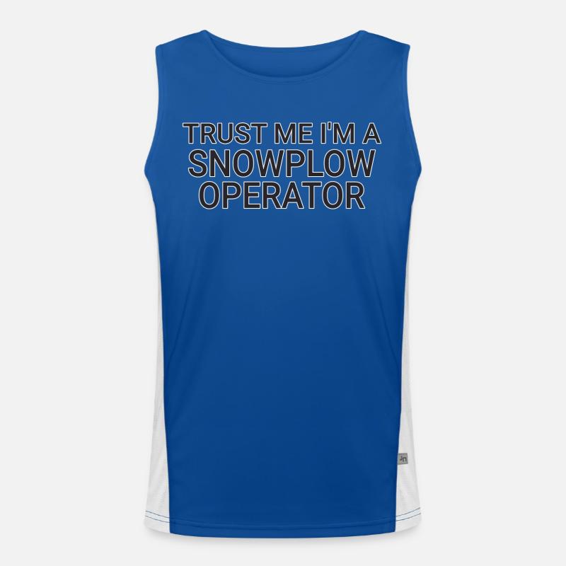 Snowplow Operator Trust Me Schneepflugfahrer Funktionelles Kontrast-Tank Top für Männer 