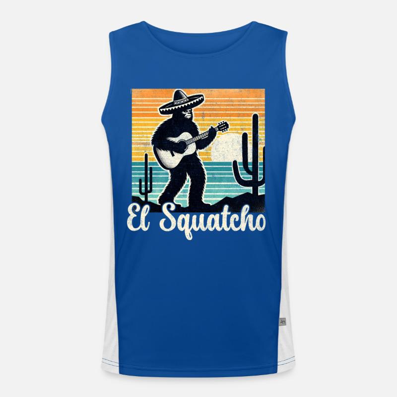 El Squatcho Guitarra Coucher de soleil Débardeur respirant contrasté Homme 