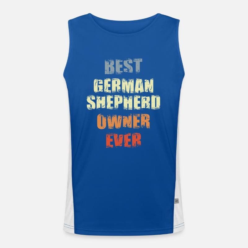 Best German Shepherd owner ever - Men's Functional Contrast Tank Top  - royal/white