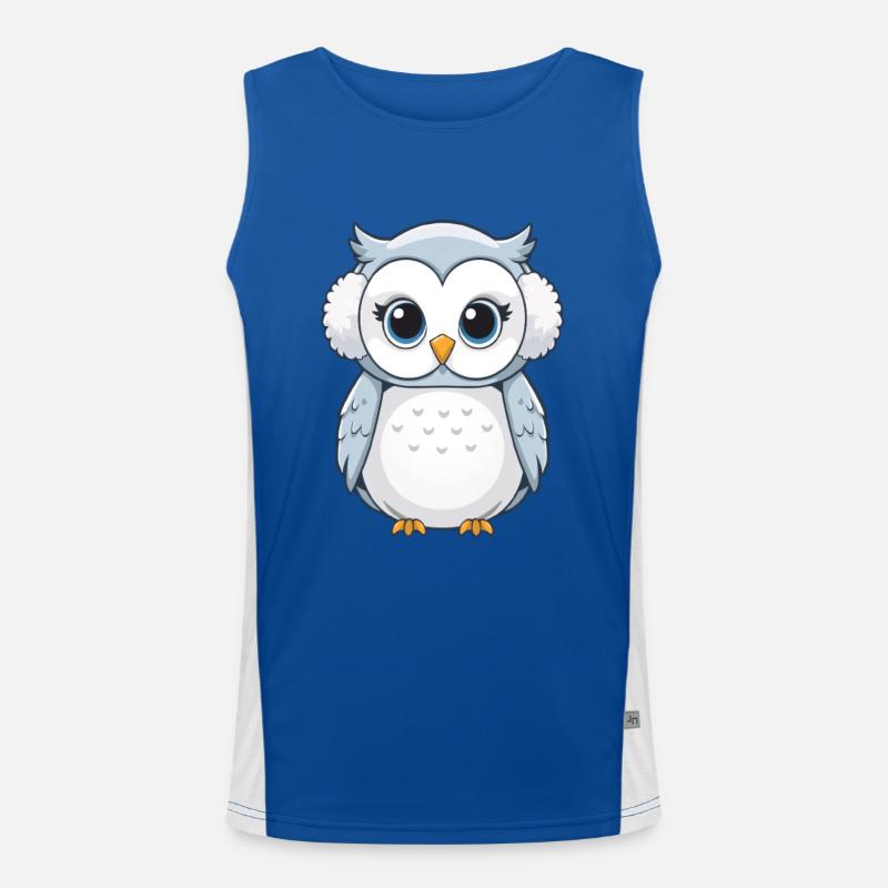 Hibou câlin avec cache-oreilles Débardeur respirant contrasté Homme 