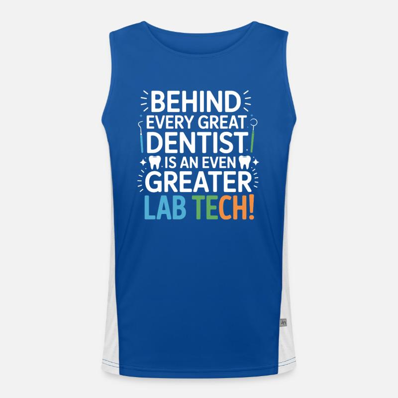 Greater Lab Tech Dental Design  Men's Functional Contrast Tank Top 