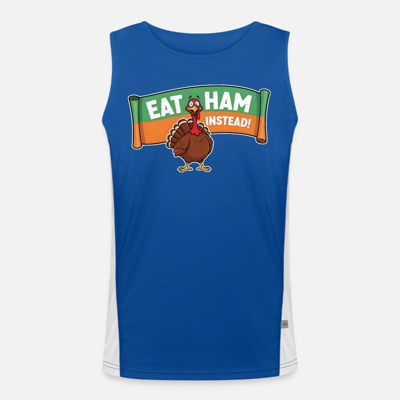 Manger du bacon – Dinde de Thanksgiving Débardeur respirant contrasté Homme 
