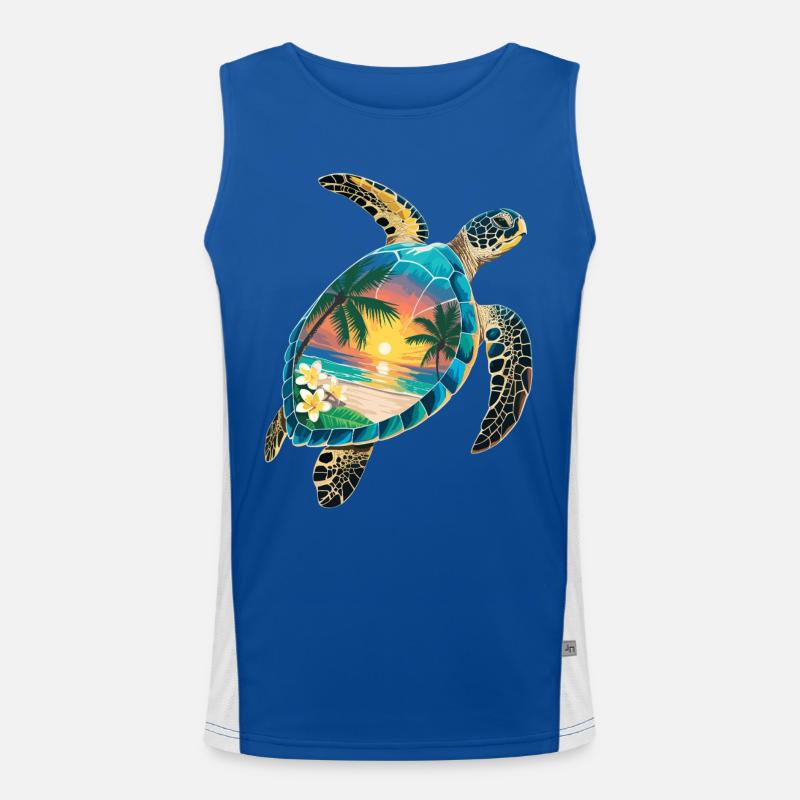 Turtle Waves Surf Turtle Surfer Turtles Débardeur respirant contrasté Homme 