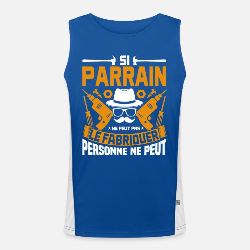 Si Parrain ne peut pas le fabriquer humour bricola Débardeur respirant contrasté Homme 