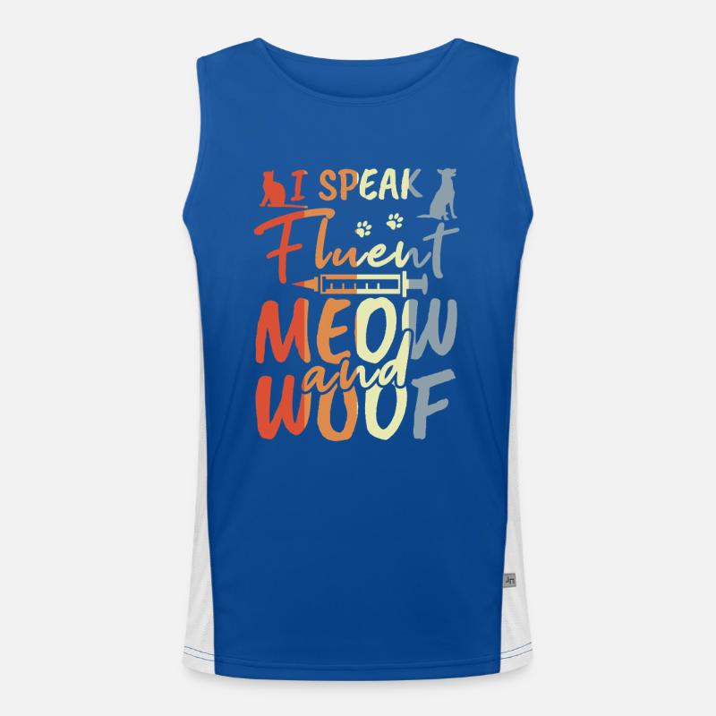 Tierarzt Witz Funktionelles Kontrast-Tank Top für Männer 