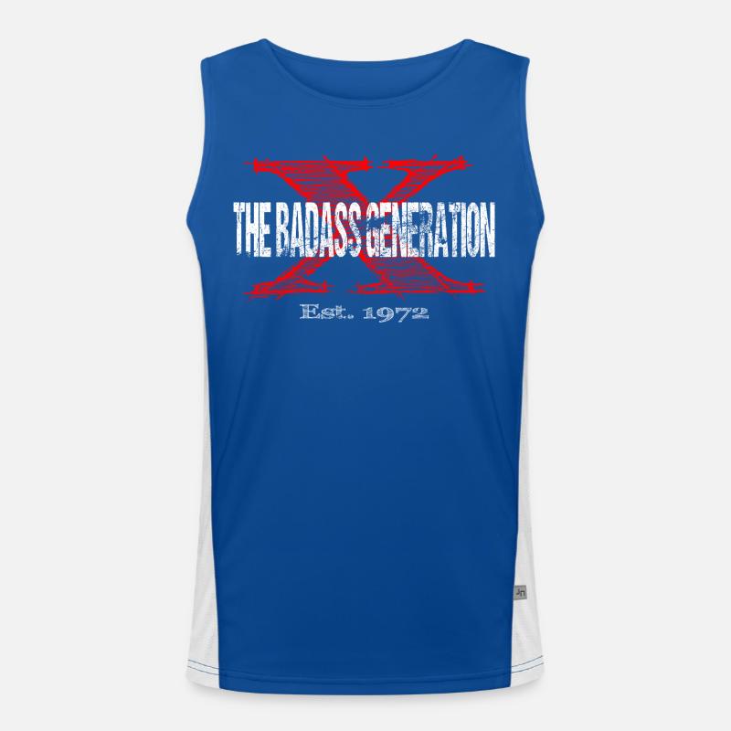 Generation X 1972  Retro Funktionelles Kontrast-Tank Top für Männer 