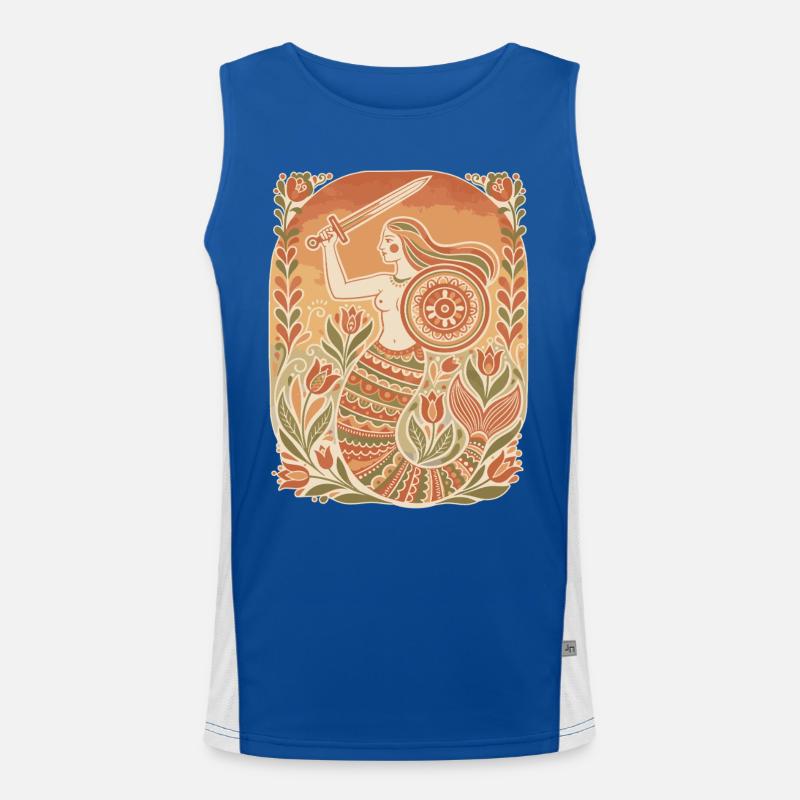 Sirène de Varsovie Design d’art populaire Débardeur respirant contrasté Homme 