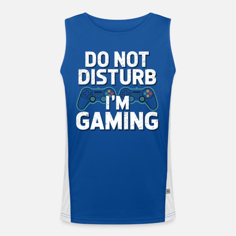 NichtStören Ich Bin Gaming Funktionelles Kontrast-Tank Top für Männer 