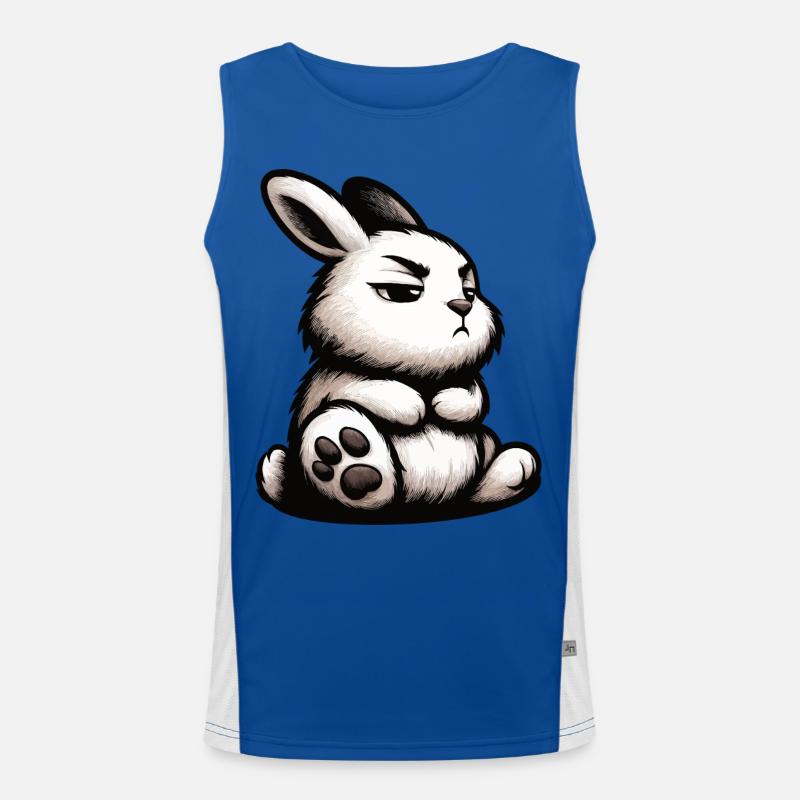 Rabbit Bunny Bunny Long Eared Thumper Ram Men's Functional Contrast Tank Top 