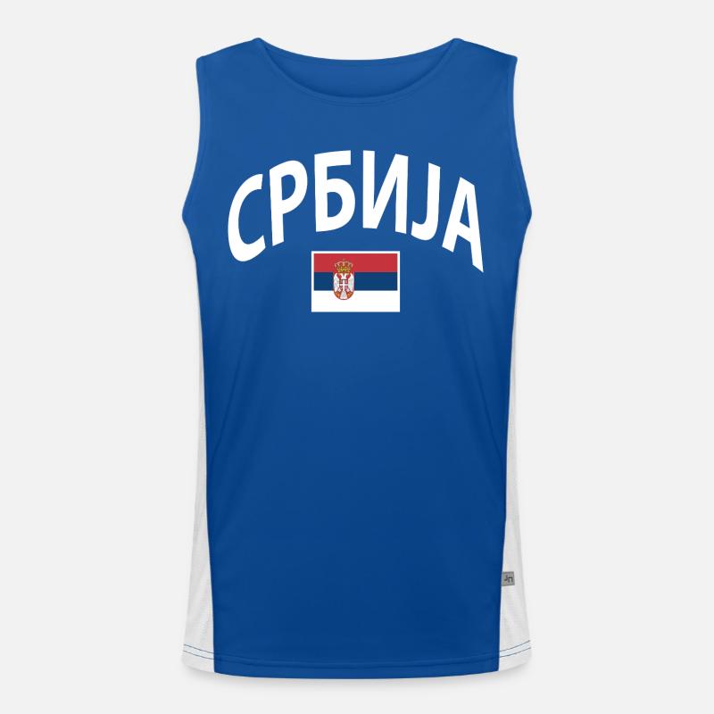 Serbien  Funktionelles Kontrast-Tank Top für Männer 