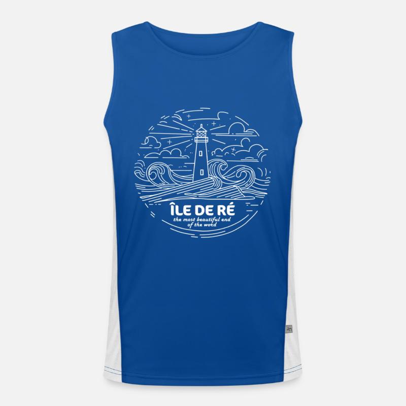 Île de Ré Schöner Ort der Welt Charente-Maritime Funktionelles Kontrast-Tank Top für Männer 
