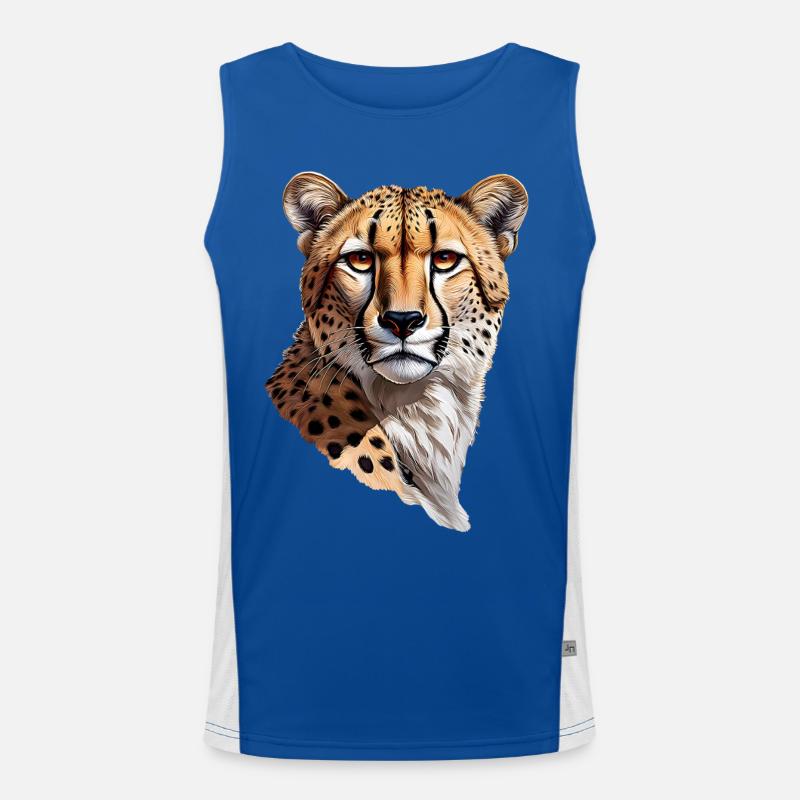 Gepard Funktionelles Kontrast-Tank Top für Männer 